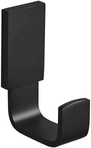 BESy Brass Towel Hook Matte Black No Drilling