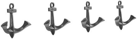 Danya B 4 Piece Dark Brown Cast Iron Anchor Hooks