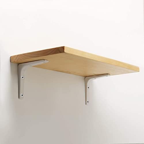 SAYAYO 4PCS Iron Wall Shelf Bracket Bright White