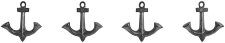 Danya B 4 Piece Dark Brown Cast Iron Anchor Hooks