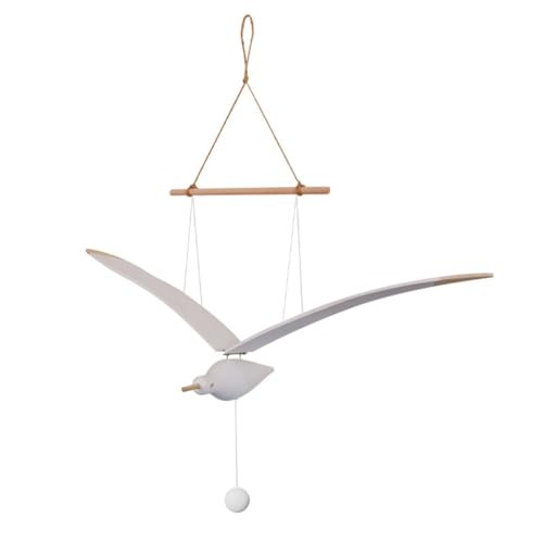 Gichee Flying Wooden Seagull Hanging Pendant