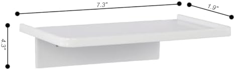 Small Floating Shelf with Heavy Duty Acrylic Adhesive for Wall Mount Organizer