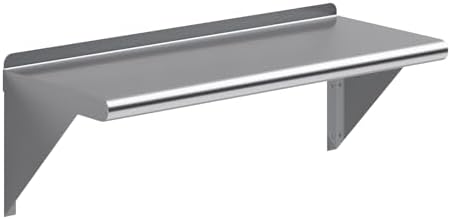 AmGood 12 Inch X 30 Inch Stainless Steel Wall Shelf NSF Certified
