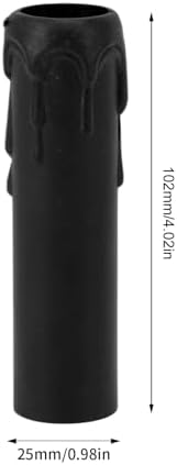 OUKENS 10pcs Candle Socket Covers Black