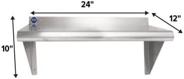 NSF Certified Heavy Duty Wall Shelf with Brackets
