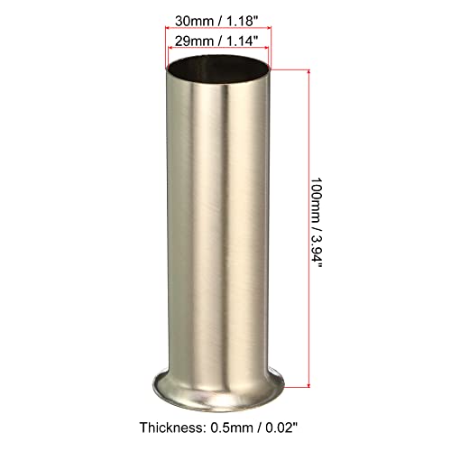 MECCANIXITY Candle Socket Covers 3Pcs Nickel 39 Inch Tall Metal Chandelier Sleeves