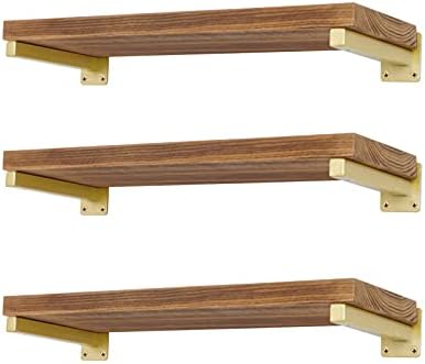6 Pcs Gold Shelf Bracket Heavy Duty Industrial Wall Mounting