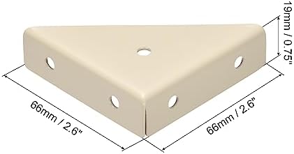 uxcell 4Pcs 66mm x 66mm Angle Corner Brackets with Screws
