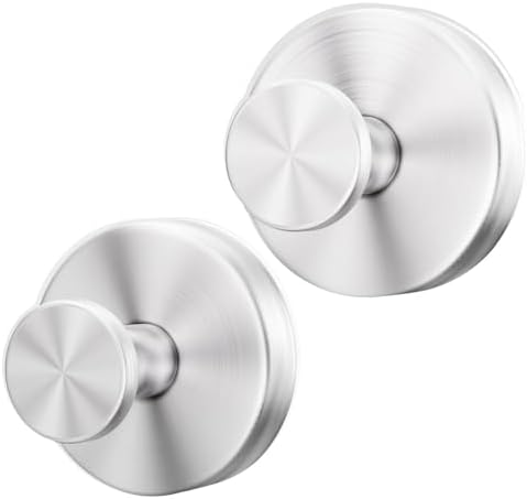Silver Suction Cup Hooks for Shower and Glass - 2 Pack