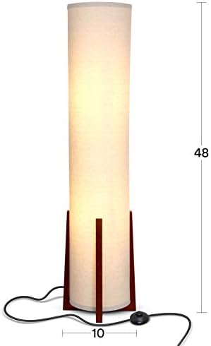 Brightech Parker Floor Lamp 48 Inch Tall with Wood Frame