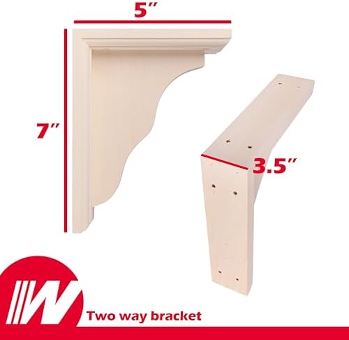 Waddell Two-Way Corner Bracket 9x7x35 Inch