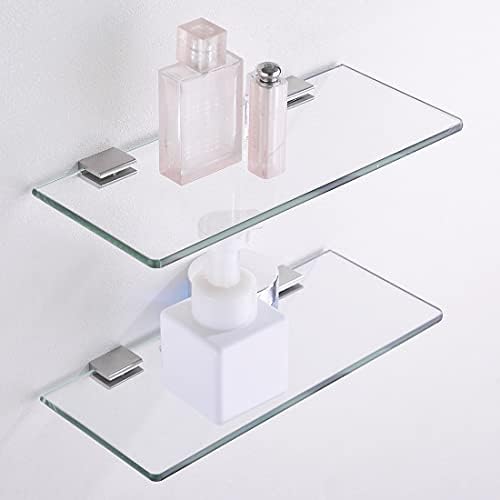 4pcs Adjustable 304 Stainless Steel Glass Clip Shelf Holder Wall Mount