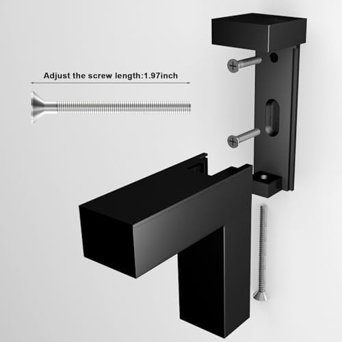KAKAHOUS Floating Glass Shelf Bracket 6 Pcs Adjustable Clamp
