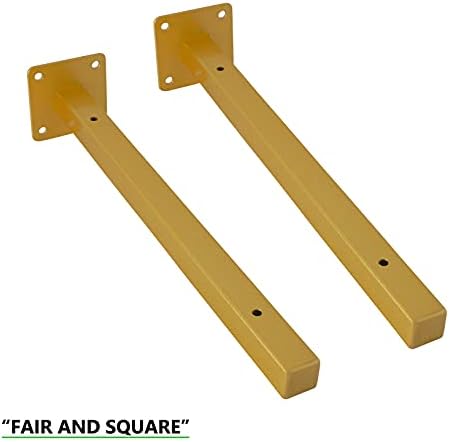 6 Pcs Gold Shelf Bracket Heavy Duty Industrial Wall Mounting