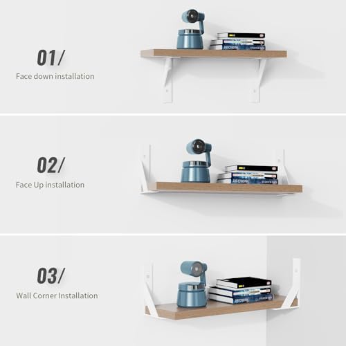SOGAL Heavy Duty Floating Shelf Brackets 4Pack
