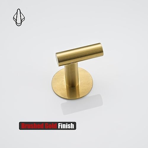 JQK Self Adhesive Towel Hook Gold 2 Pack