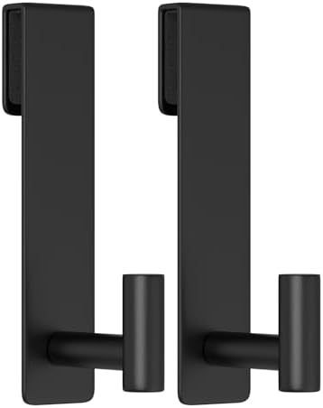 WUIVIUT T-Shape Heavy Duty Glass Door Hooks 2 Pack
