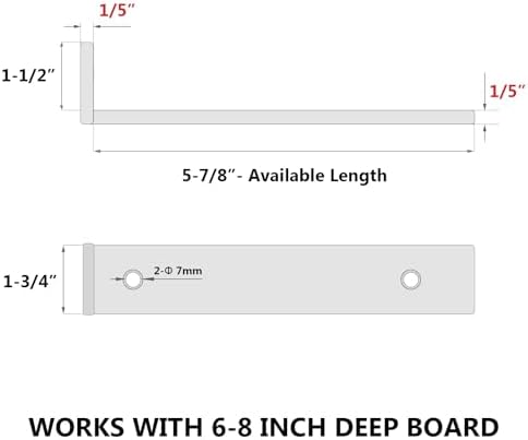 6 Inch Floating Shelf Brackets Heavy Duty 6-Pack