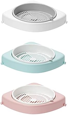 Bathroom Shower Corner Shelf 360 Rotating Storage Organizer Pink