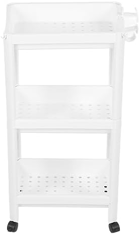 Freestanding Bathroom Shelf with 3 Layers and Wheels