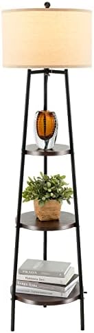 Giantex Floor Lamp with 3 Tier Shelves 60 Inch Modern