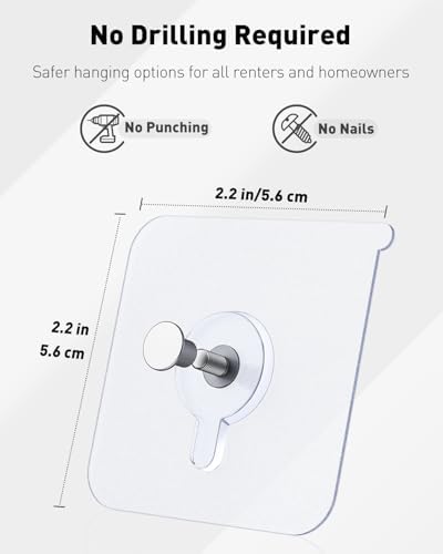 Uniclife 30 Pcs Self Adhesive Picture Hooks