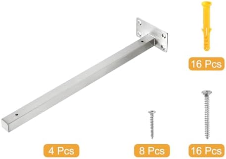Uxcell Floating Shelf Bracket 2 Pack Stainless Steel Wall Mount Support