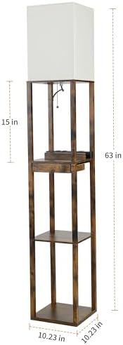 SUNMORY Floor Lamp with Shelves and USB Ports 1