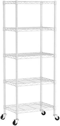 SINGAYE 5 Piece Adjustable Metal Wire Shelves Organizer