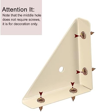 uxcell 4Pcs 66mm x 66mm Angle Corner Brackets with Screws