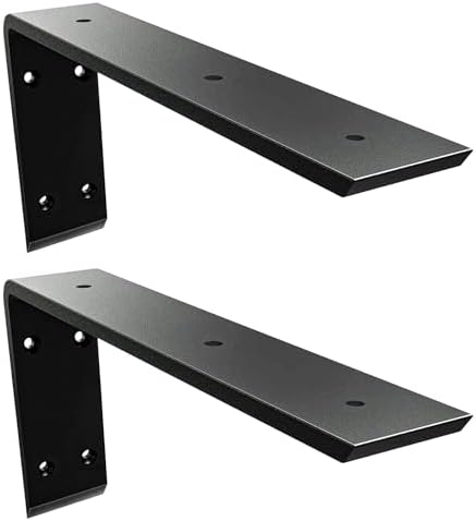 Heavy Duty Metal L-Shaped Countertop Brackets 2 Pack