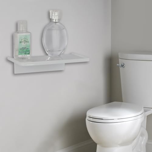Small Floating Shelf with Heavy Duty Acrylic Adhesive for Wall Mount Organizer