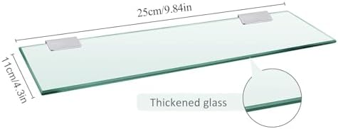 Melairy Glass Bathroom Shelf Wall Mounted 984 Inches