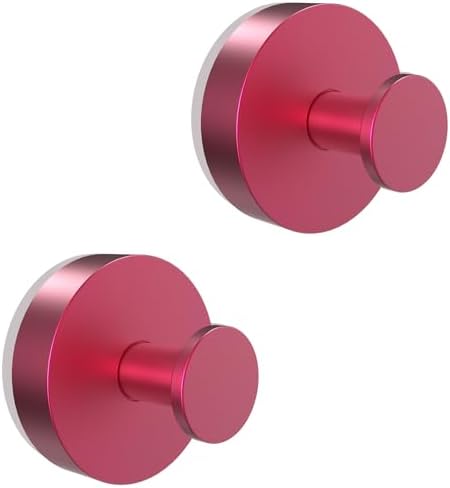 Vacuum Suction Cup Hooks 2 Pack Red