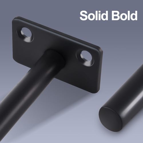 12 Pcs 6 Inch Black Steel Floating Shelf Bracket Supports