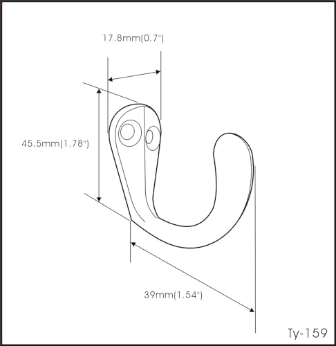 QCAA Heavy Robe Hook 6 Pack Farmhouse Style