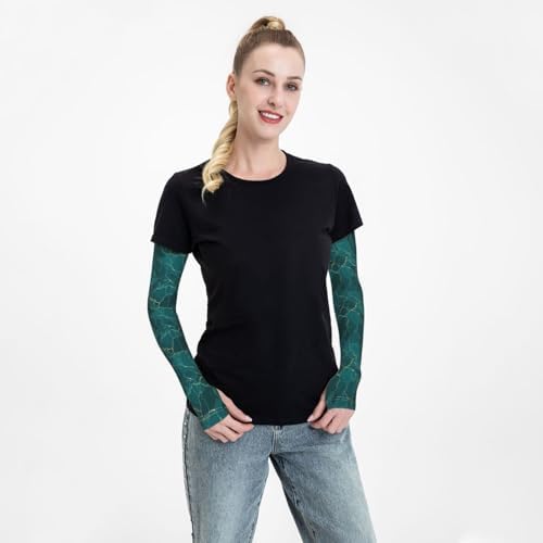 Unisex Non-Slip Sun Protection Cooling Arm Sleeves for Sports