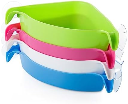 Amosfun Suction Cup Corner Shelf Storage Organizer