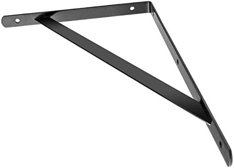 10 Pack Heavy Duty Black Shelf Brackets with 90 Degree Triangle Design