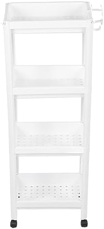Freestanding 4-Layer Bathroom Shelf with Wheels
