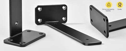12 Pack 10 Inch Black L Shelf Brackets
