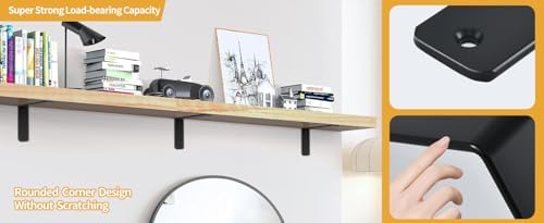 8 Pack L-Shaped Shelf Brackets with Screws