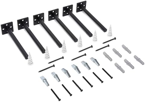 Roses Rustics Heavy Duty Floating Shelf Bracket 6 Inch Rod 6 Pcs