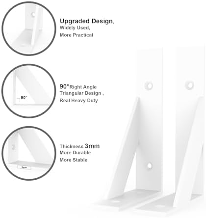 SOGAL Heavy Duty Floating Shelf Brackets 4Pack