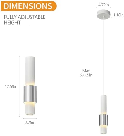 Modern Kitchen Island Dimmable LED Pendant Light 3 Pack