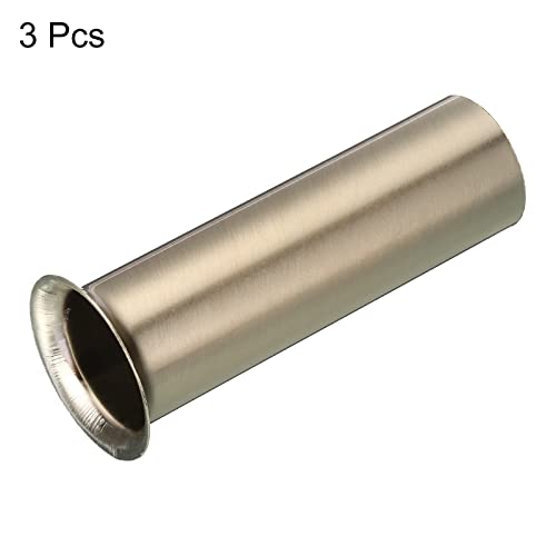 MECCANIXITY Candle Socket Covers 3Pcs Nickel 39 Inch Tall Metal Chandelier Sleeves