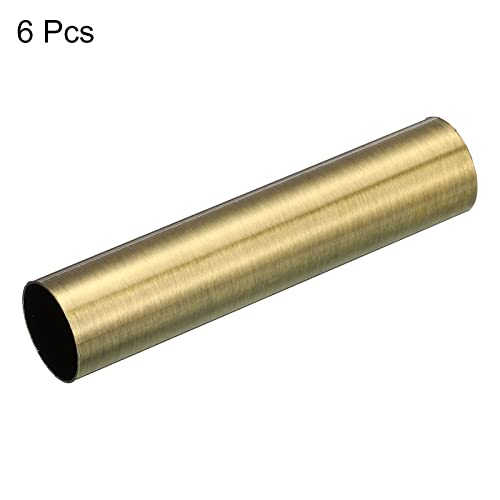 MECCANIXITY E12 Candle Socket Covers 6 Pcs Bronze Metal Sleeves