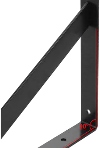 Heavy Duty 8x5 Inch Floating Shelf Brackets 4 Pack Black