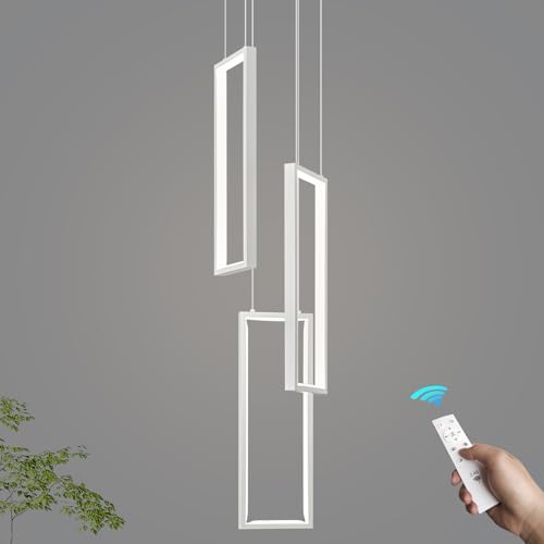 Modern White 40W LED Pendant Light with 3 Rings