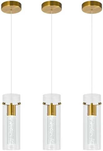 Modern Gold Pendant Light Fixture 3-Pack Kitchen Island Light